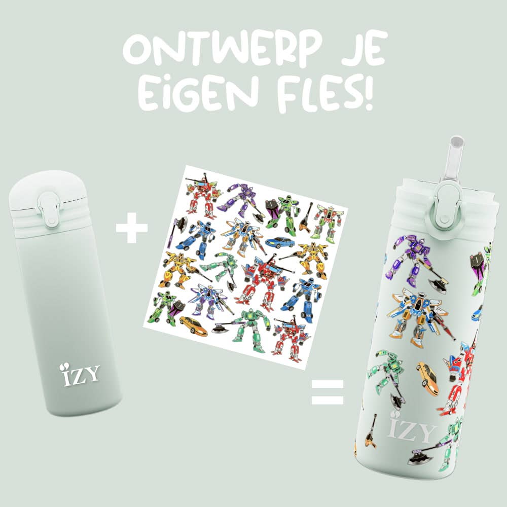 Villem IZY laste termospudel Green Transformers 350ml IZY Bottles