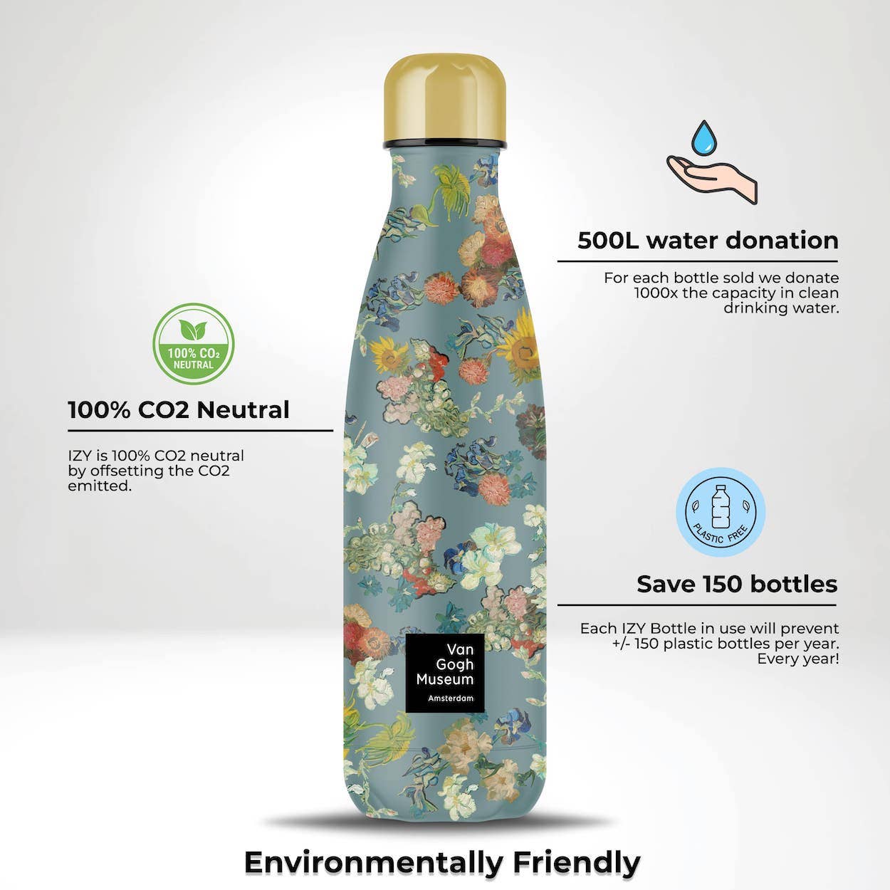 Villem IZY termospudel Vincent's Flowers 500ml IZY Bottles