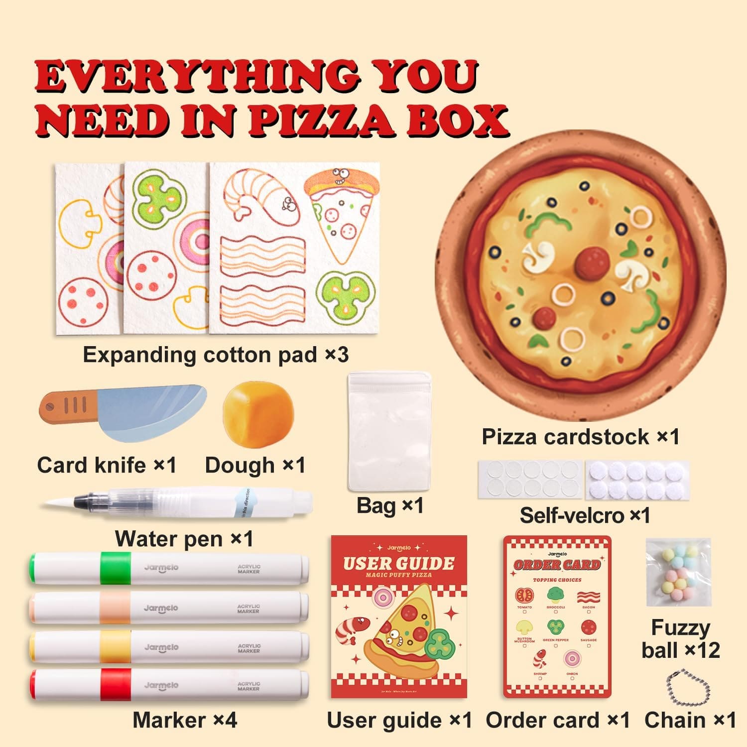 Villem Jarmelo vahuline loovuskomplekt “Pehme pitsa kunst” Jarmelo