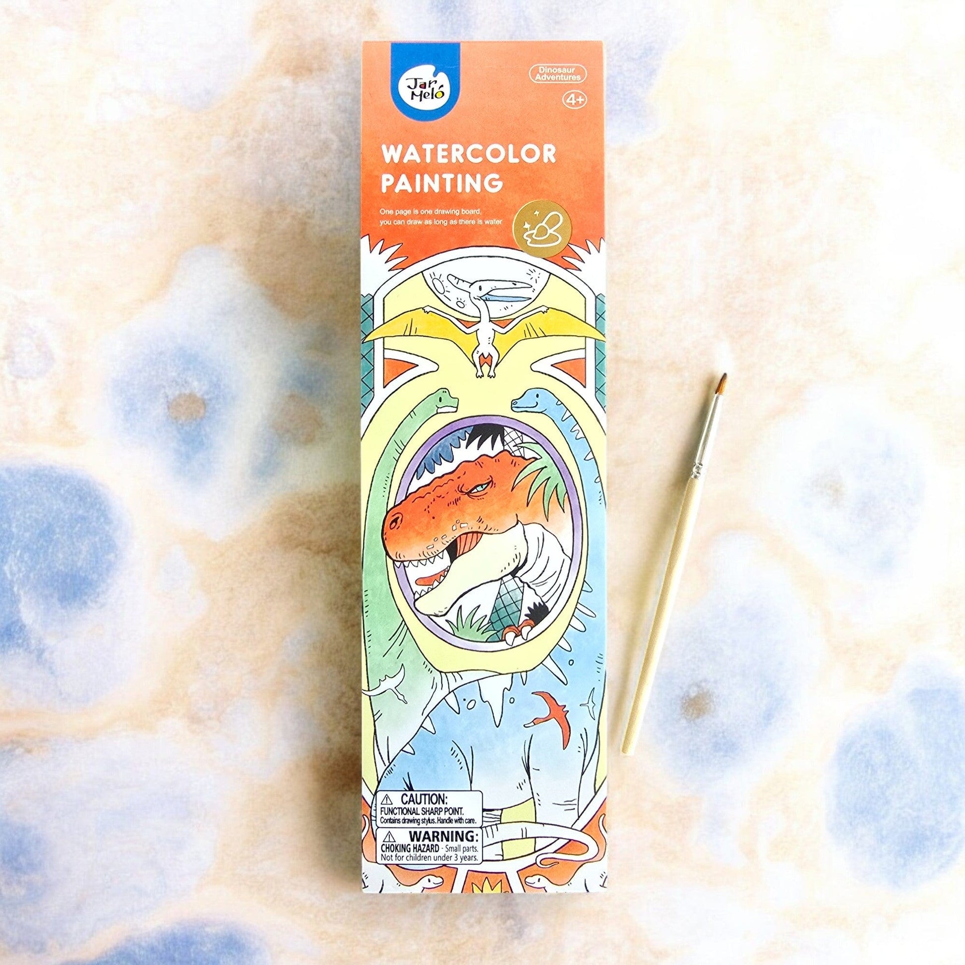 Villem Jarmelo veega värvimise raamat - Dinosauruse Seiklused Jarmelo