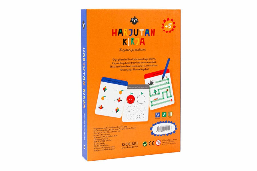 Villem Harjutan kirja. Kirjutan ja kustutan õppekaardid Koolibri