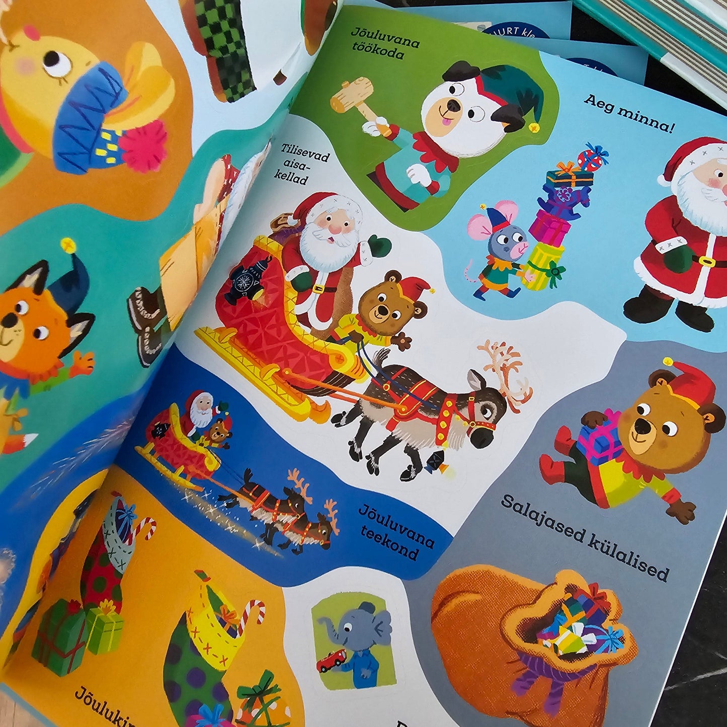 Villem Mõmmik jõulupuhkusel. Minu esimene kleepsuraamat Koolibri