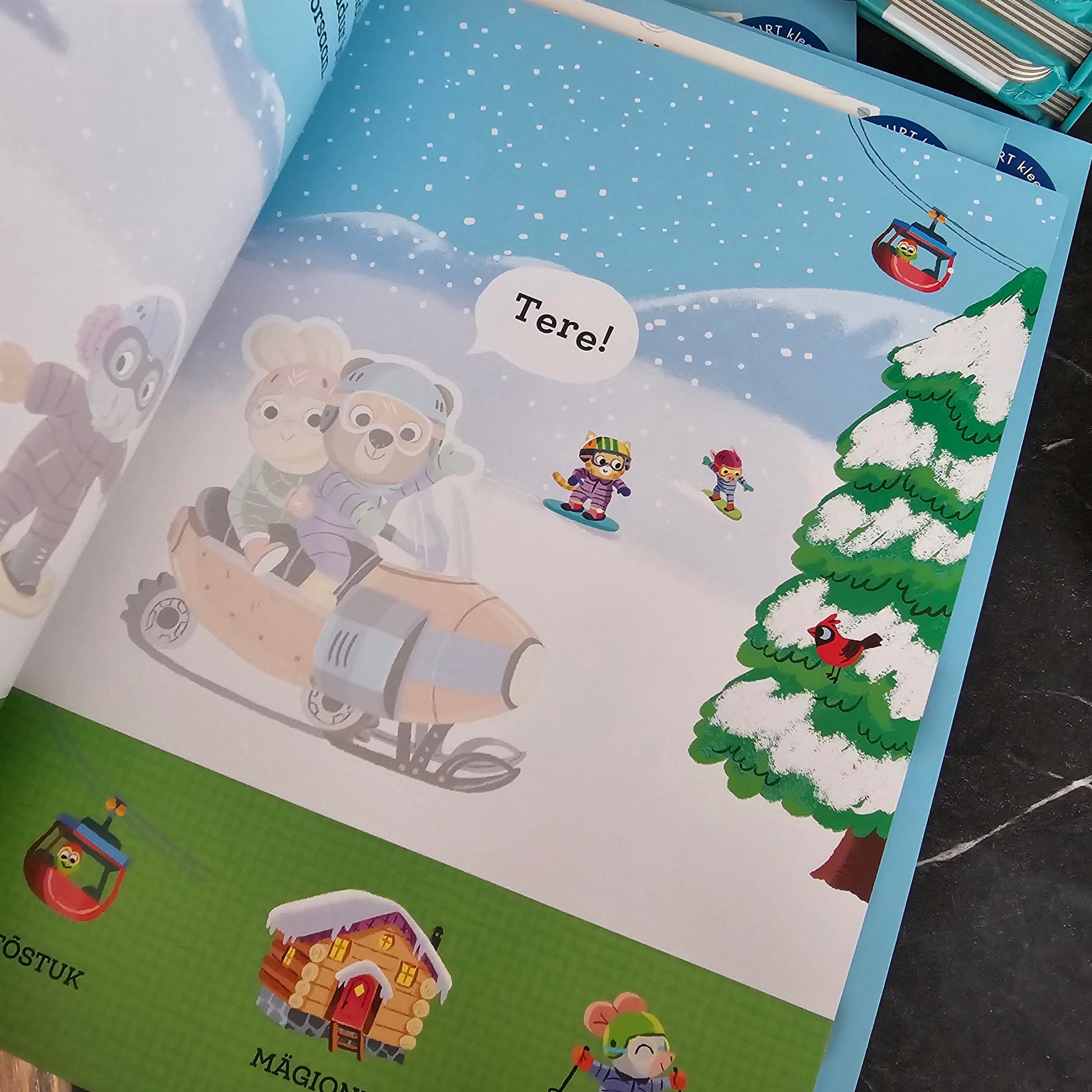 Villem Mõmmik jõulupuhkusel. Minu esimene kleepsuraamat Koolibri