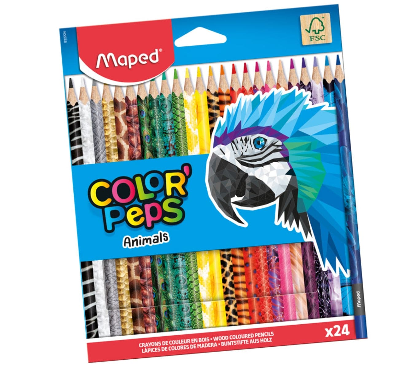 Villem Maped värvipliiatsid Color’Peps Animals 24 tk Maped
