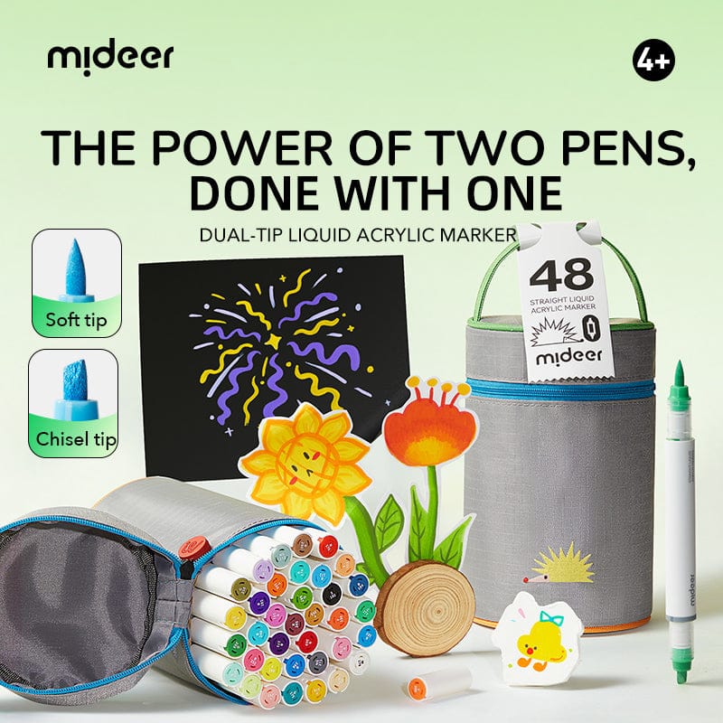 Villem MIDEER akrüülmarkerid kahepoolsed 24 tooni Mideer