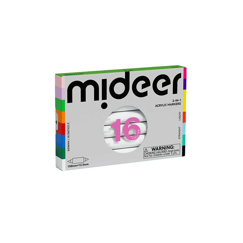 Villem MIDEER akrüülmarkerid kahevärvilised 32 tooni Mideer