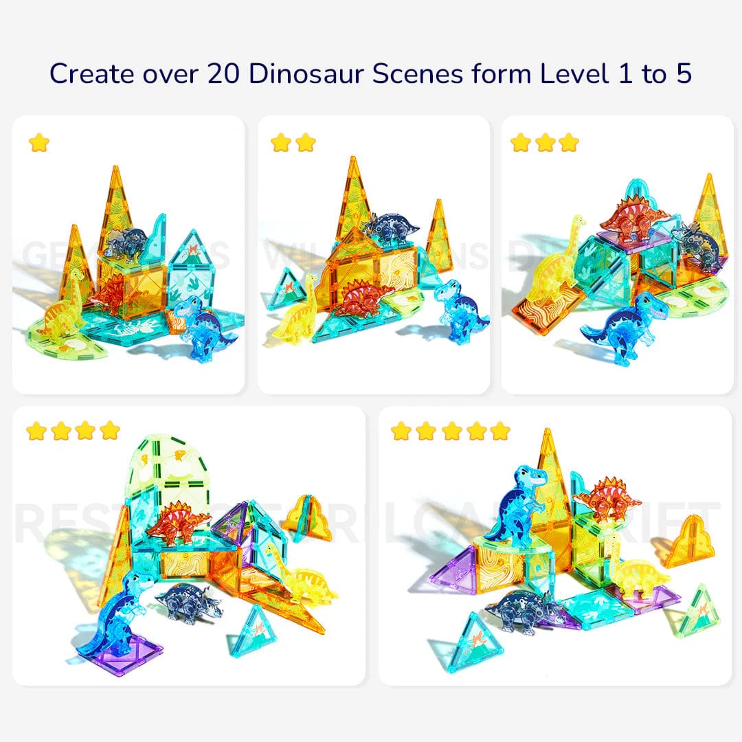 Villem MIDEER magnetklotside komplekt “Dinusaurs" Mideer