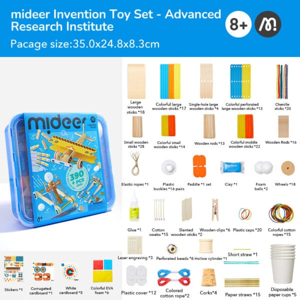 Villem MIDEER vabamängu loovkomplekt "Maxi" 390+ osa Mideer