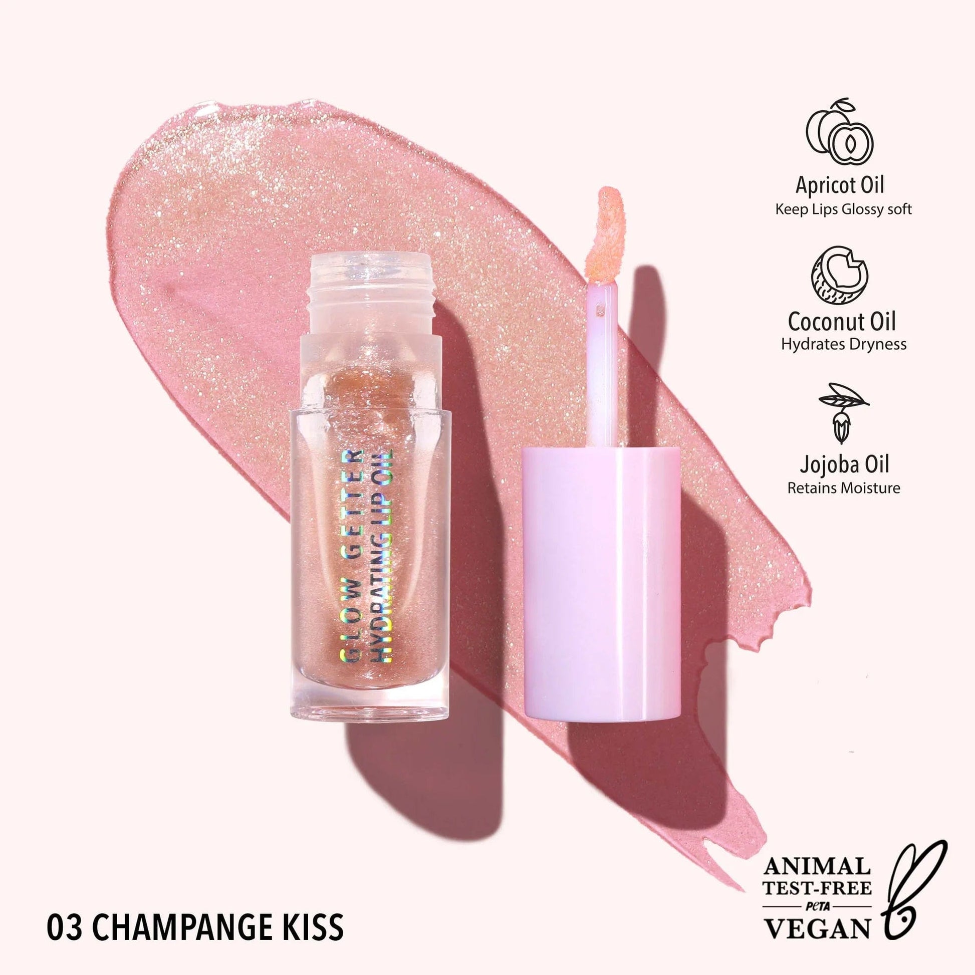 Villem MOIRA Glow Getter Hydrating Lip Oil 003 Champagne Kiss MOIRA
