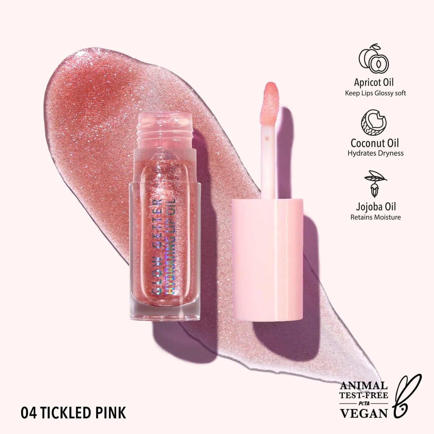 Villem MOIRA Glow Getter Hydrating Lip Oil 004 Tickled Pink MOIRA