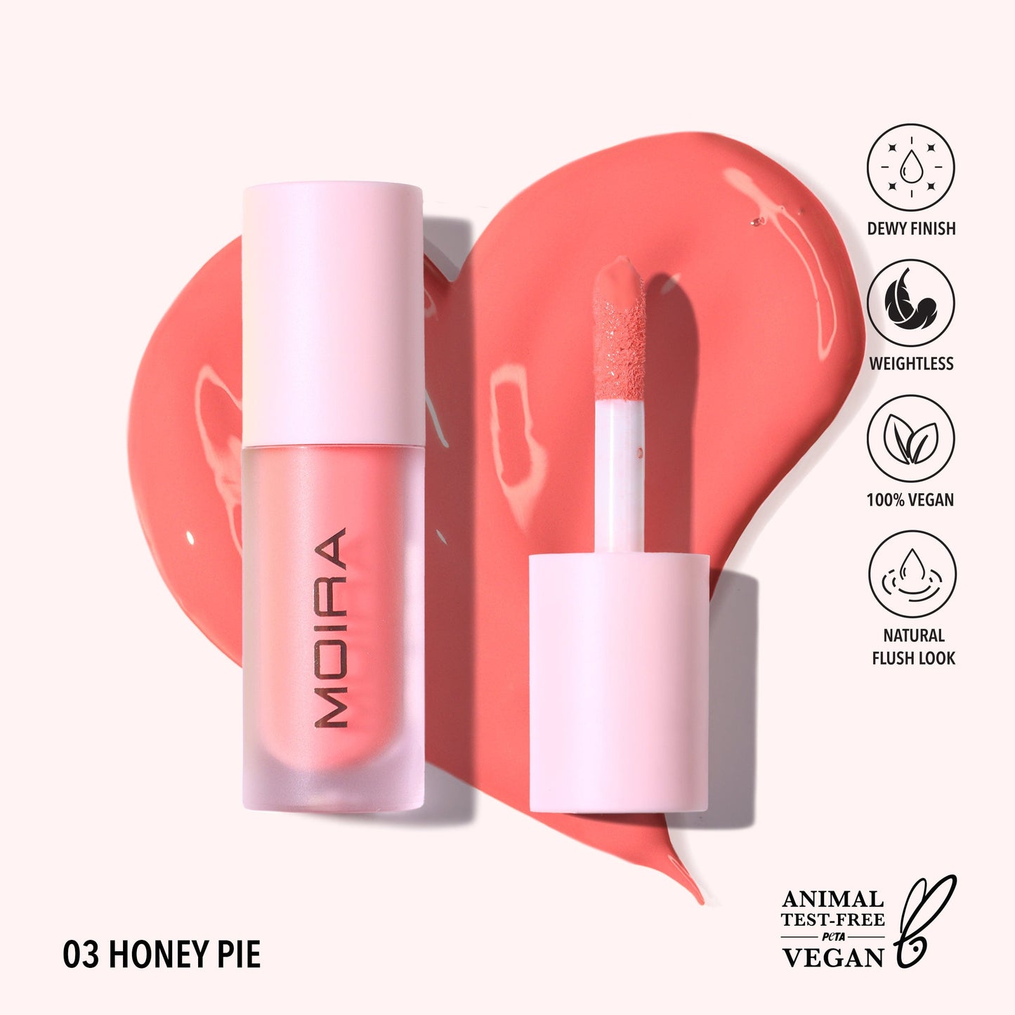Villem MOIRA Love Steady Liquid Blush 003 Honey Pie MOIRA
