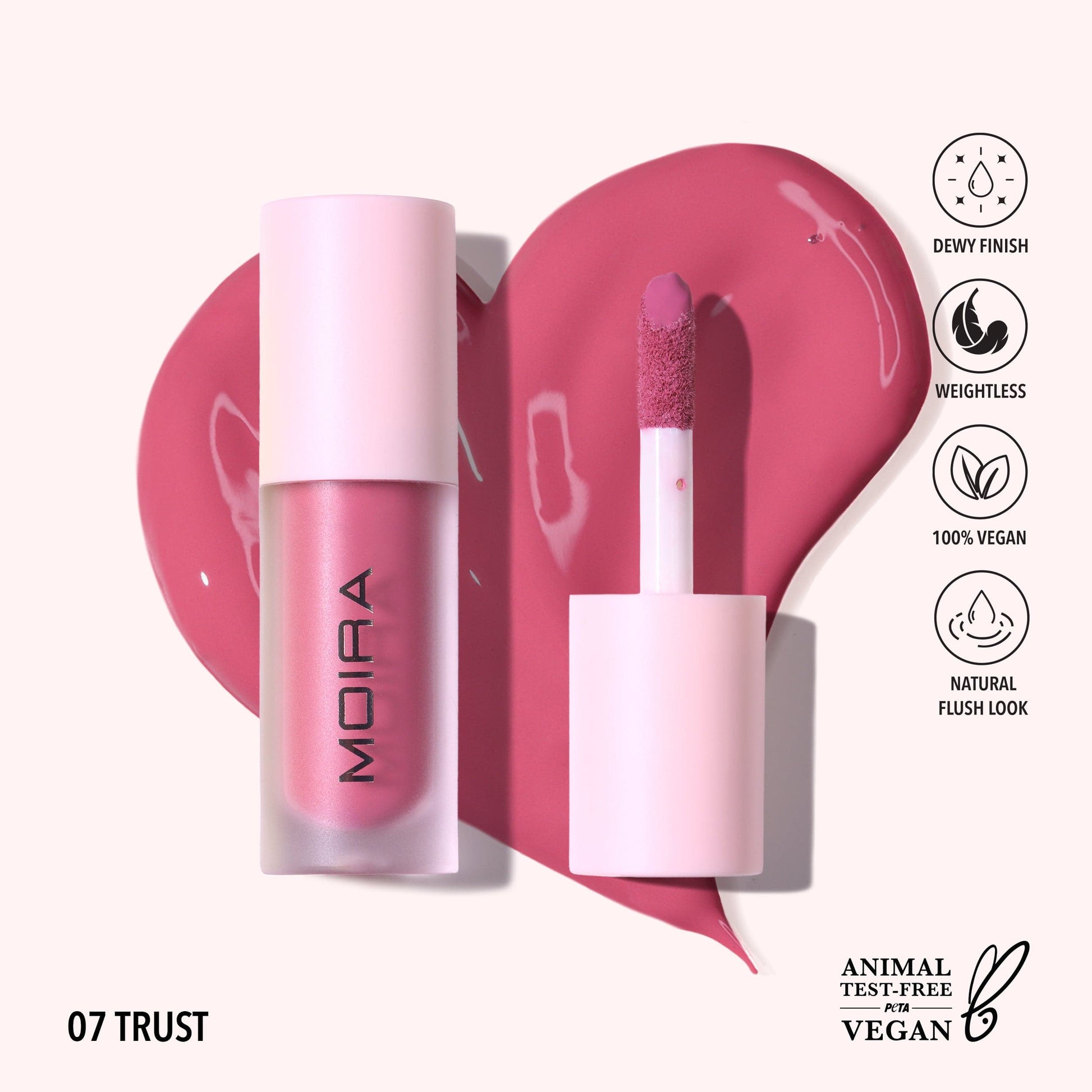 Villem MOIRA Love Steady Liquid Blush 007 Trust MOIRA