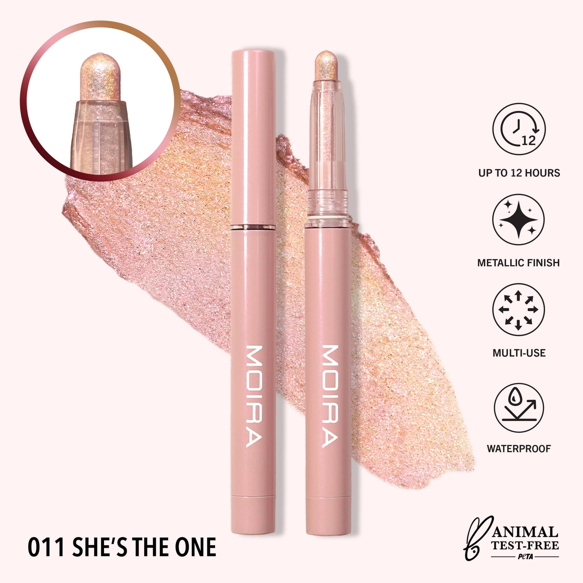 Villem MOIRA Stellar Glaze Stick Shadow 011 She′s the one MOIRA