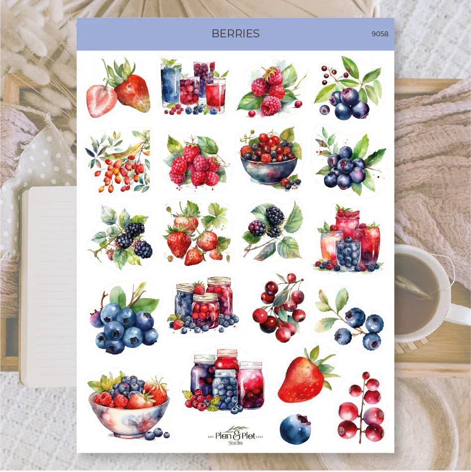 Villem Kleebised: Berries | valge matt vinüül Plan & Plot Studio