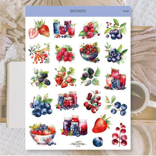 Villem Kleebised: Berries | valge matt vinüül Plan & Plot Studio