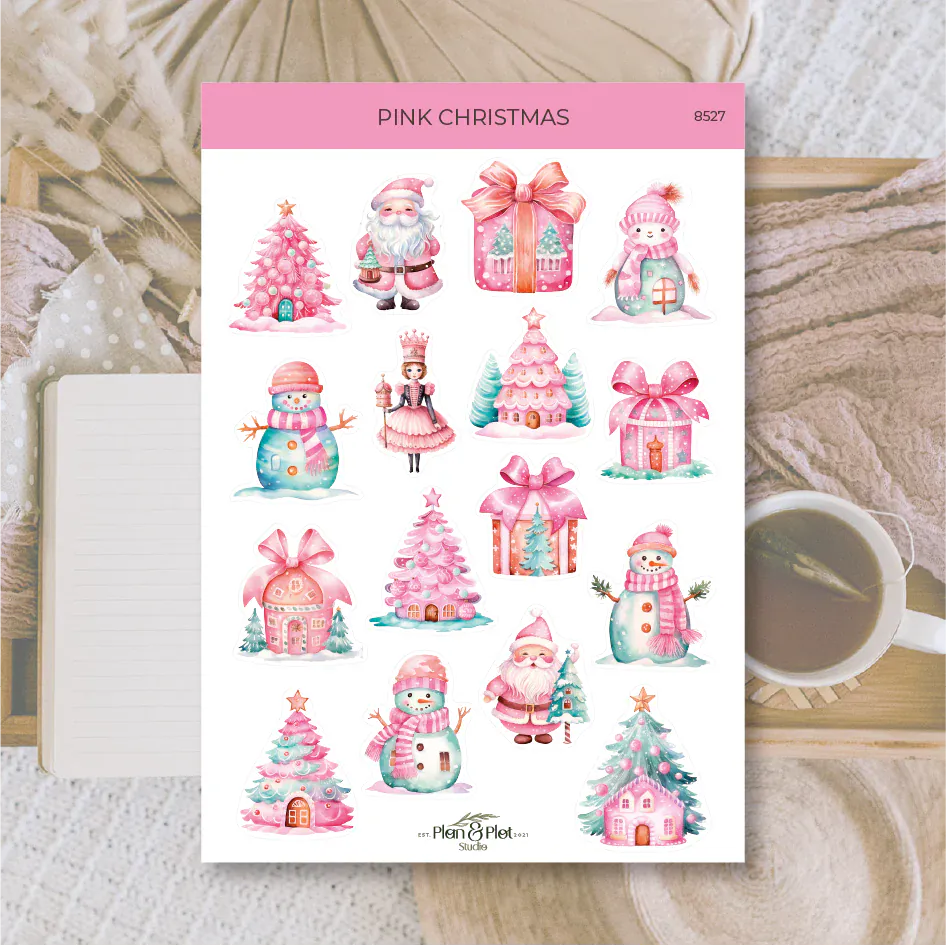 Villem Kleebised: Pink Christmas | läbipaistev matt vinüül Plan & Plot Studio