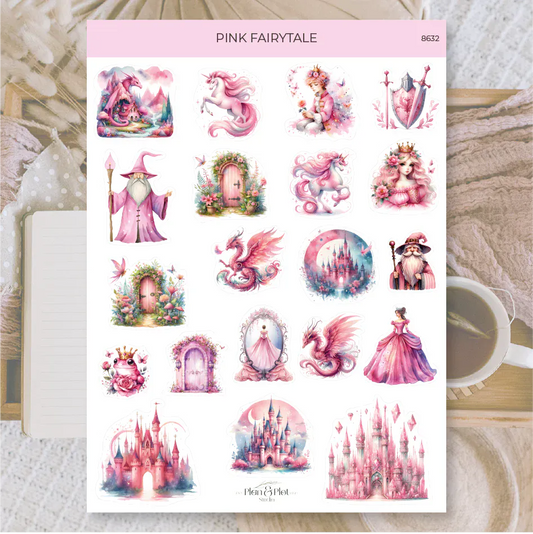 Villem Kleebised: Pink fairytale | valge matt vinüül Plan & Plot Studio
