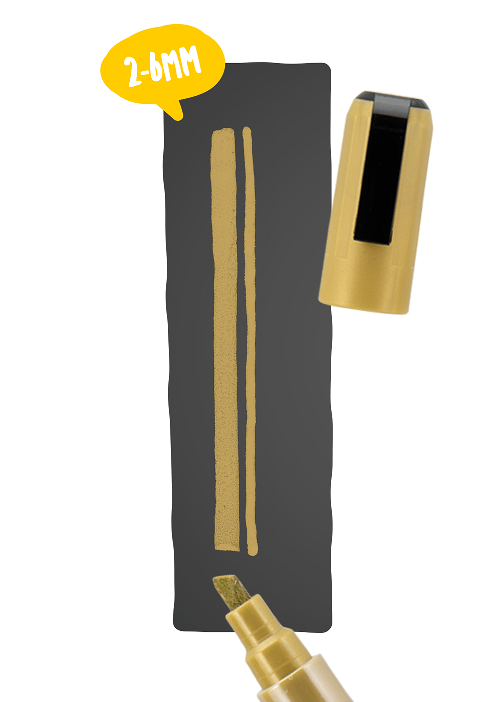 Villem SECURIT Kuldne kriidimarker tahvlitele ja kriidipindadele, 2-6mm Securit