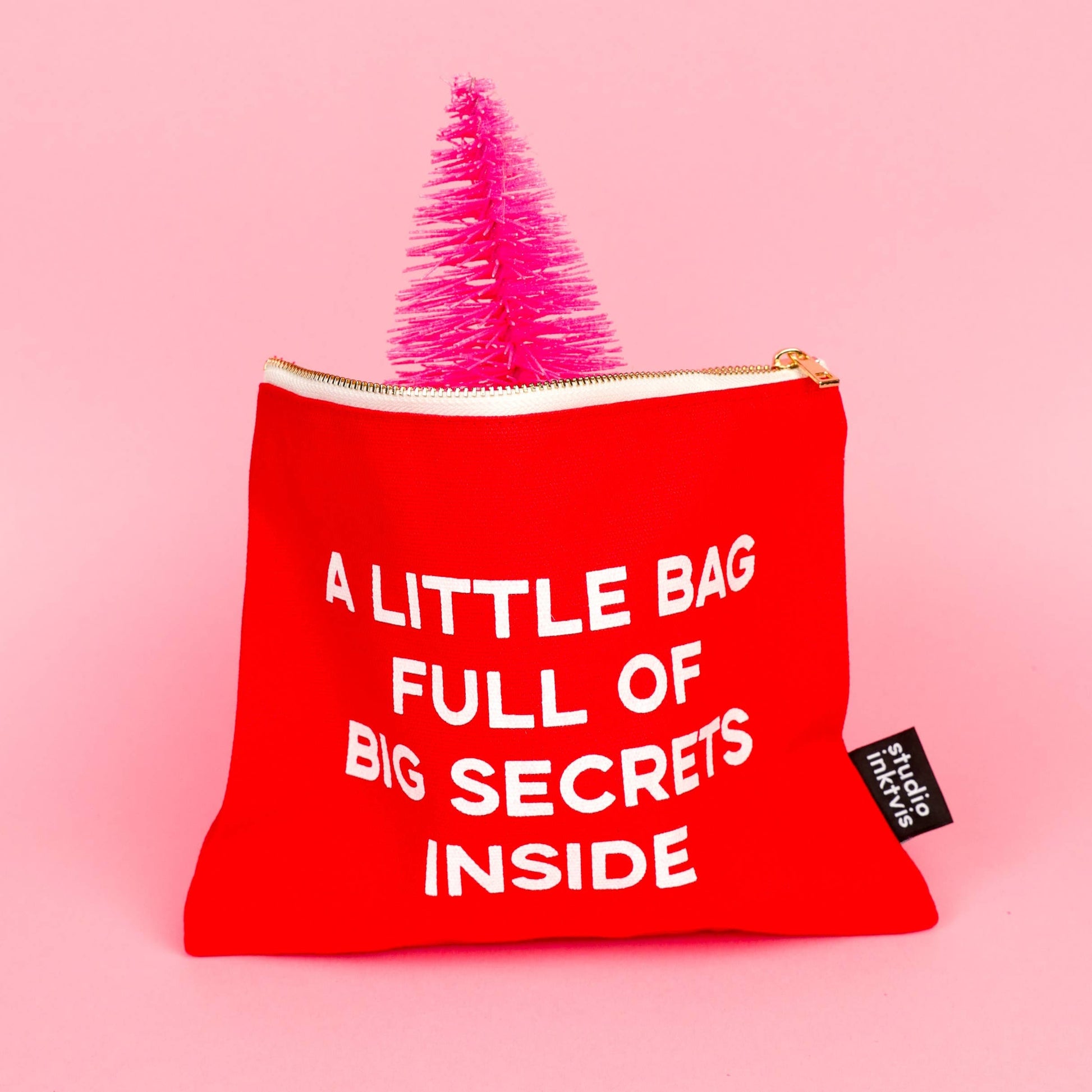 Villem Kosmeetikakott – “A Little Bag Full of Big Secrets Inside” (Punane) Studio Inktvis