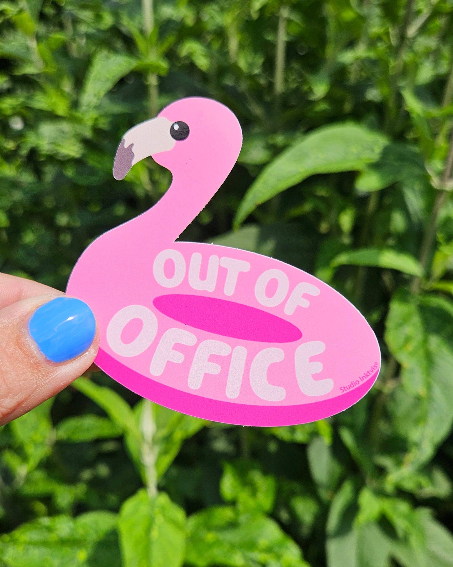 Villem Sticker Out of Office Flamingo Studio Inktvis