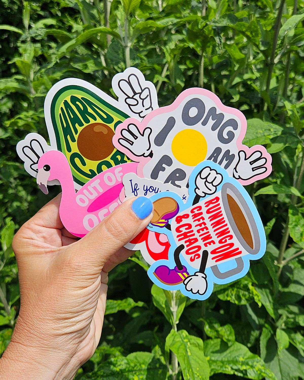 Villem Sticker Running on Caffeine and Chaos coffee Studio Inktvis