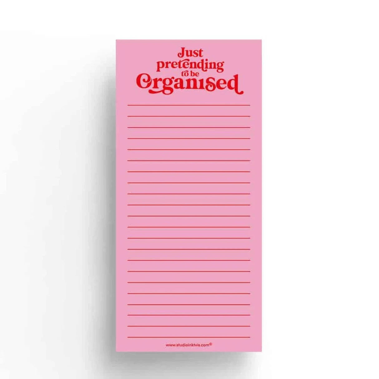 Villem To do list märkmepaber 10×21 cm - “Just Pretending to be Organised” Studio Inktvis
