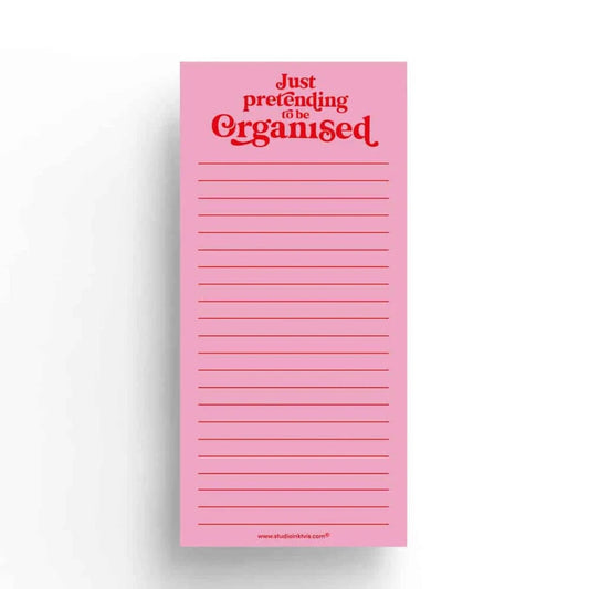 Villem To do list märkmepaber 10×21 cm - “Just Pretending to be Organised” Studio Inktvis