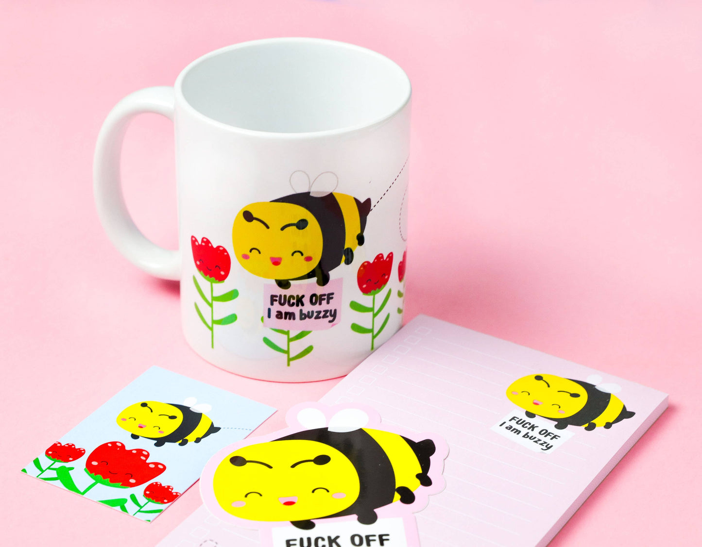 Villem Vinüülkleebis – “Bee Fuck Off I’m Buzzy” Studio Inktvis
