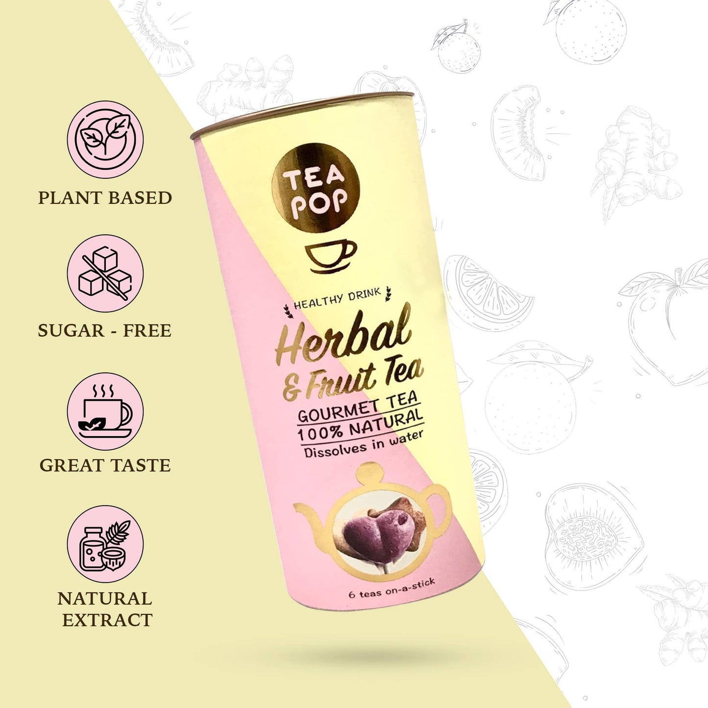 Villem Tea-Pop kinkekomplekt gurmeetee “Tea on a Stick” 2x3 tk TeaPop