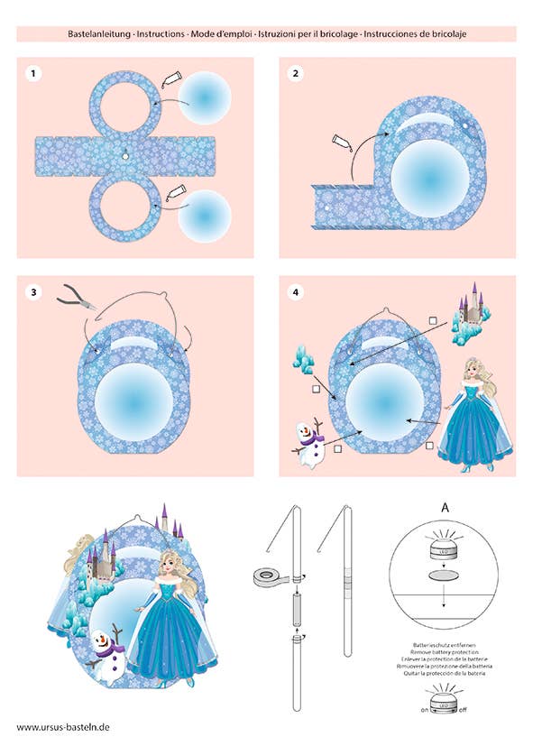 Villem Lantern craft kit (new) “Ice Princess” URSUS® / Buntpapierfabrik Ludwig Bähr GmbH & Co. KG