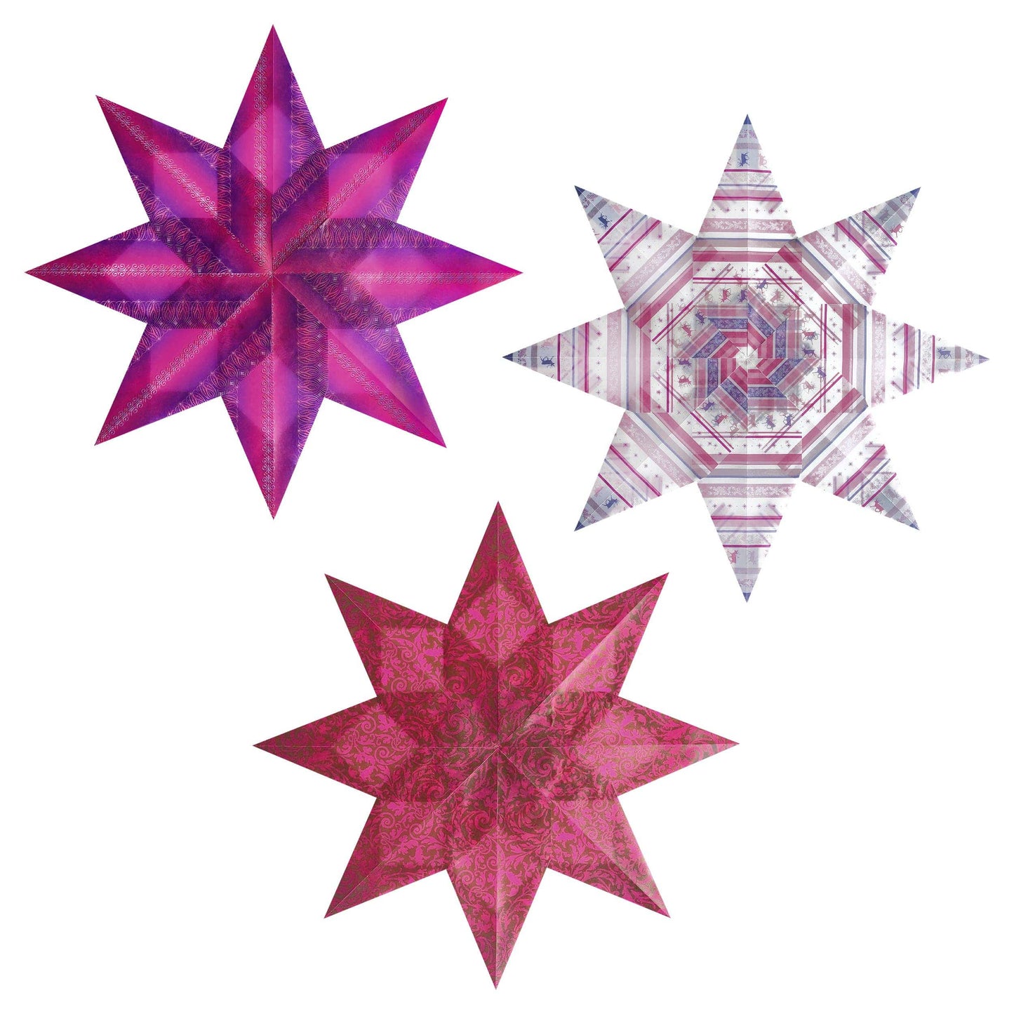 Villem Transparent window stars large, assortment 04 URSUS® / Buntpapierfabrik Ludwig Bähr GmbH & Co. KG