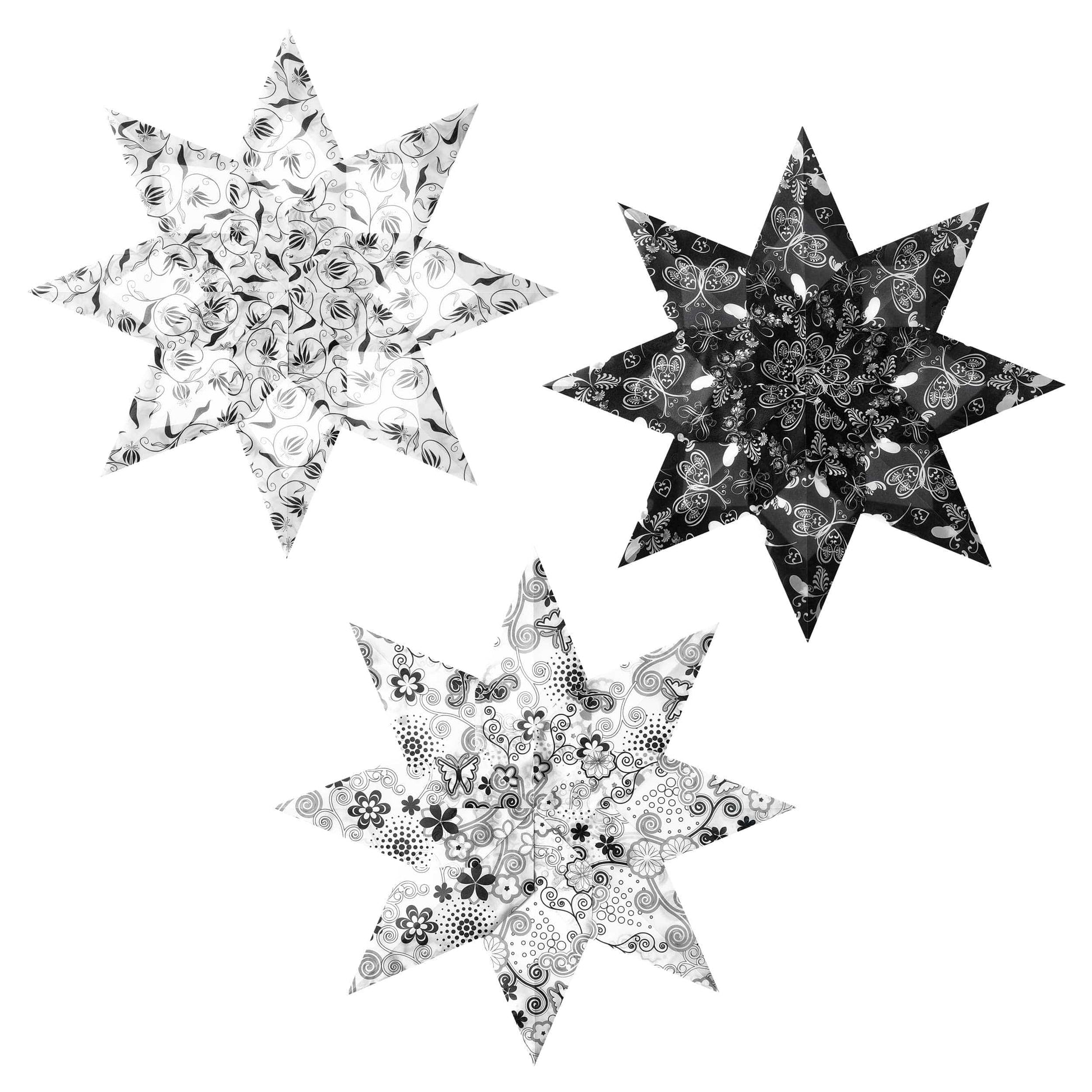 Villem Transparent window stars large, assortment 09 URSUS® / Buntpapierfabrik Ludwig Bähr GmbH & Co. KG