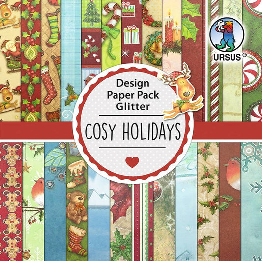 Villem Design Paper Pack Glitter "Cosy Holidays" URSUS®