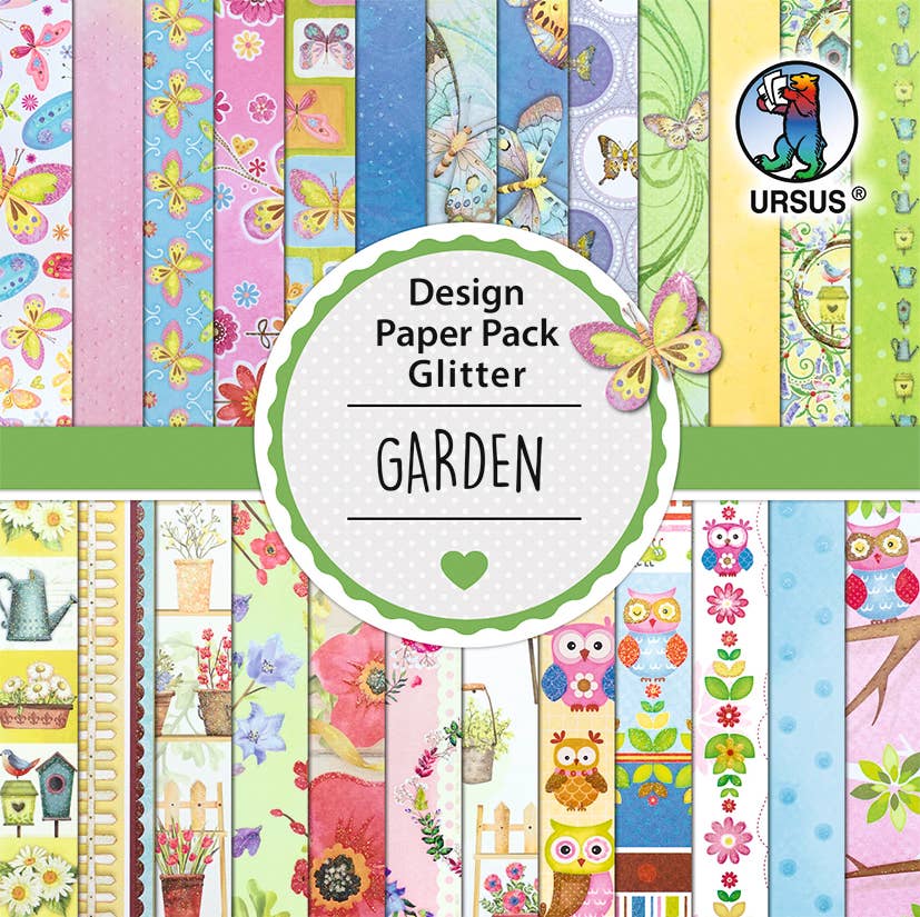 Villem Design Paper Pack Glitter "Garden" URSUS®