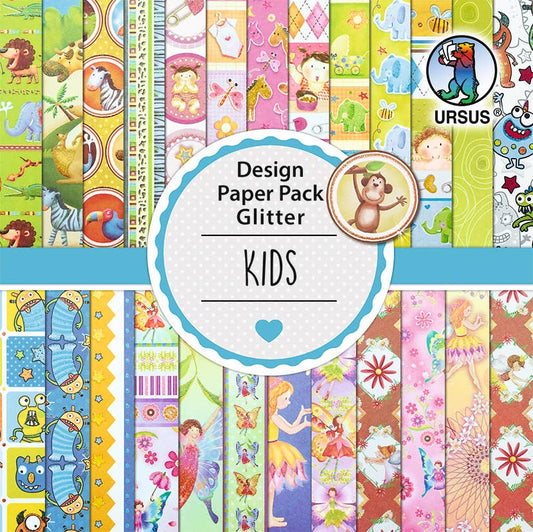 Villem Design Paper Pack Glitter "Kids" URSUS®