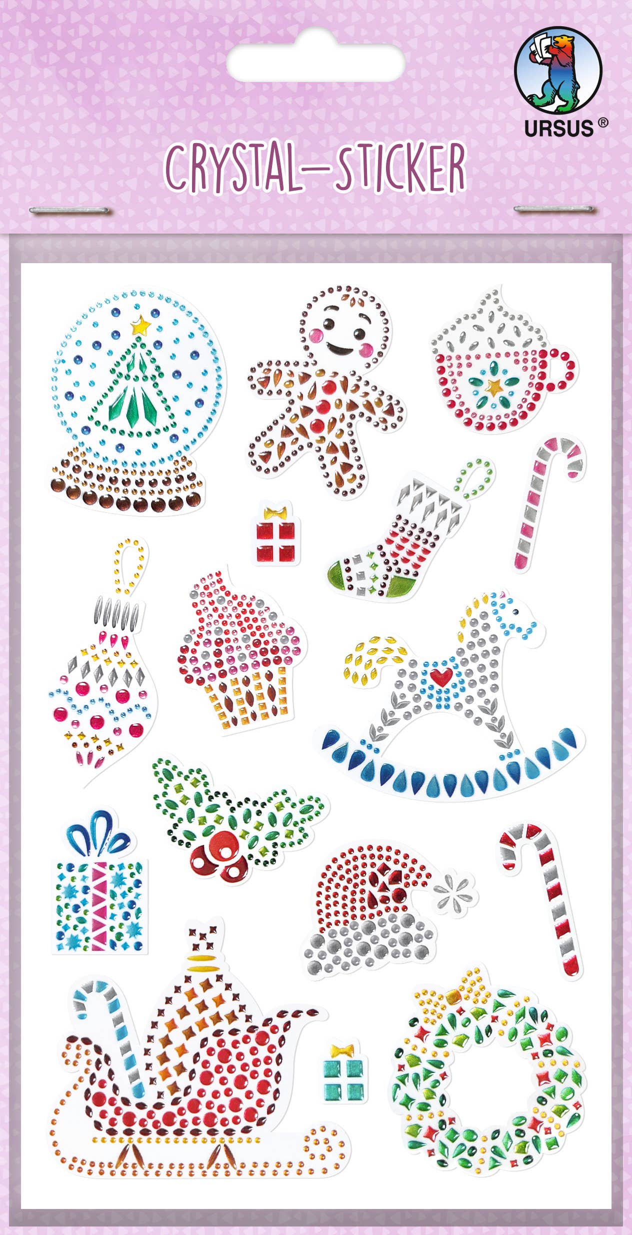 Villem Jõuluteemalised kristallkleebised 16 tk URSUS®