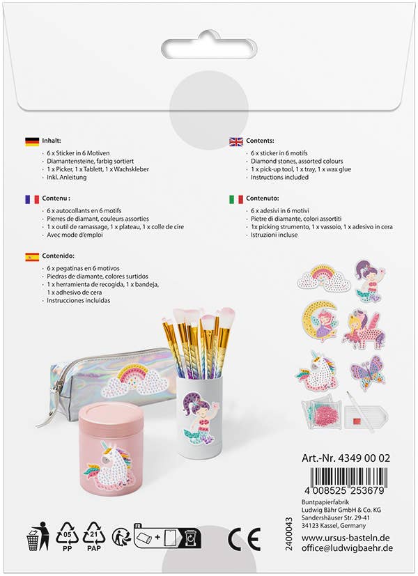 Villem Teemantmosaiigi kleebiste loovkomplekt - Muinasjutt URSUS®