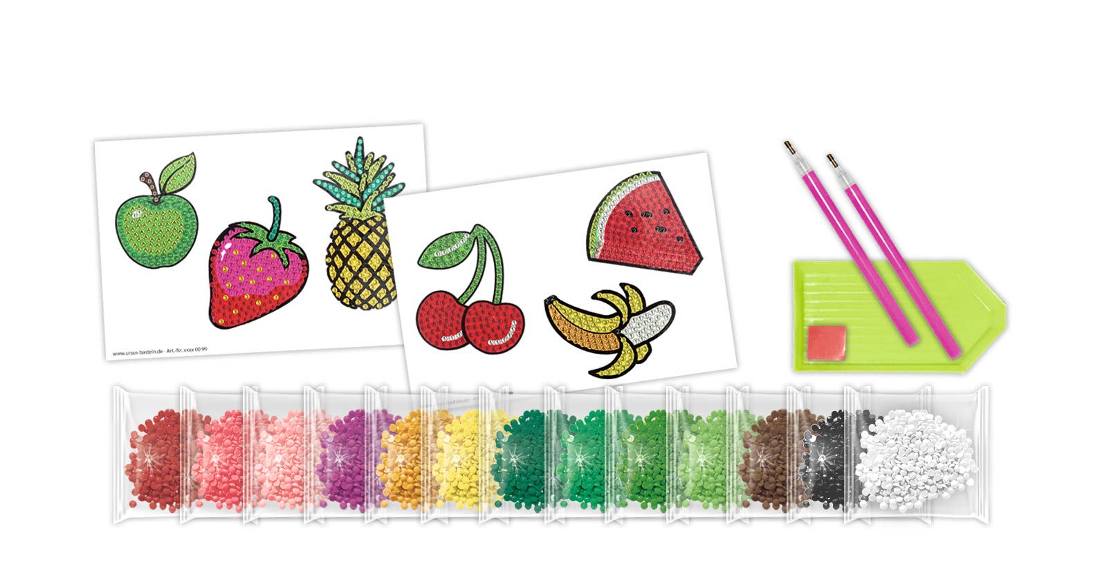 Villem Teemantmosaiigi kleebiste loovkomplekt - Puuviljad URSUS®