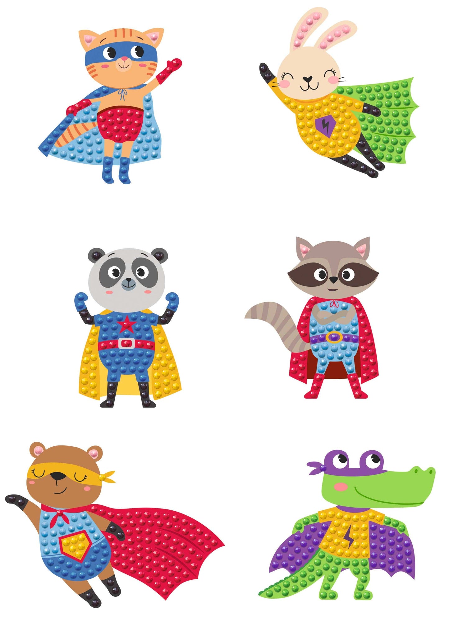 Villem Teemantmosaiigi kleebiste loovkomplekt - Superkangelased URSUS®