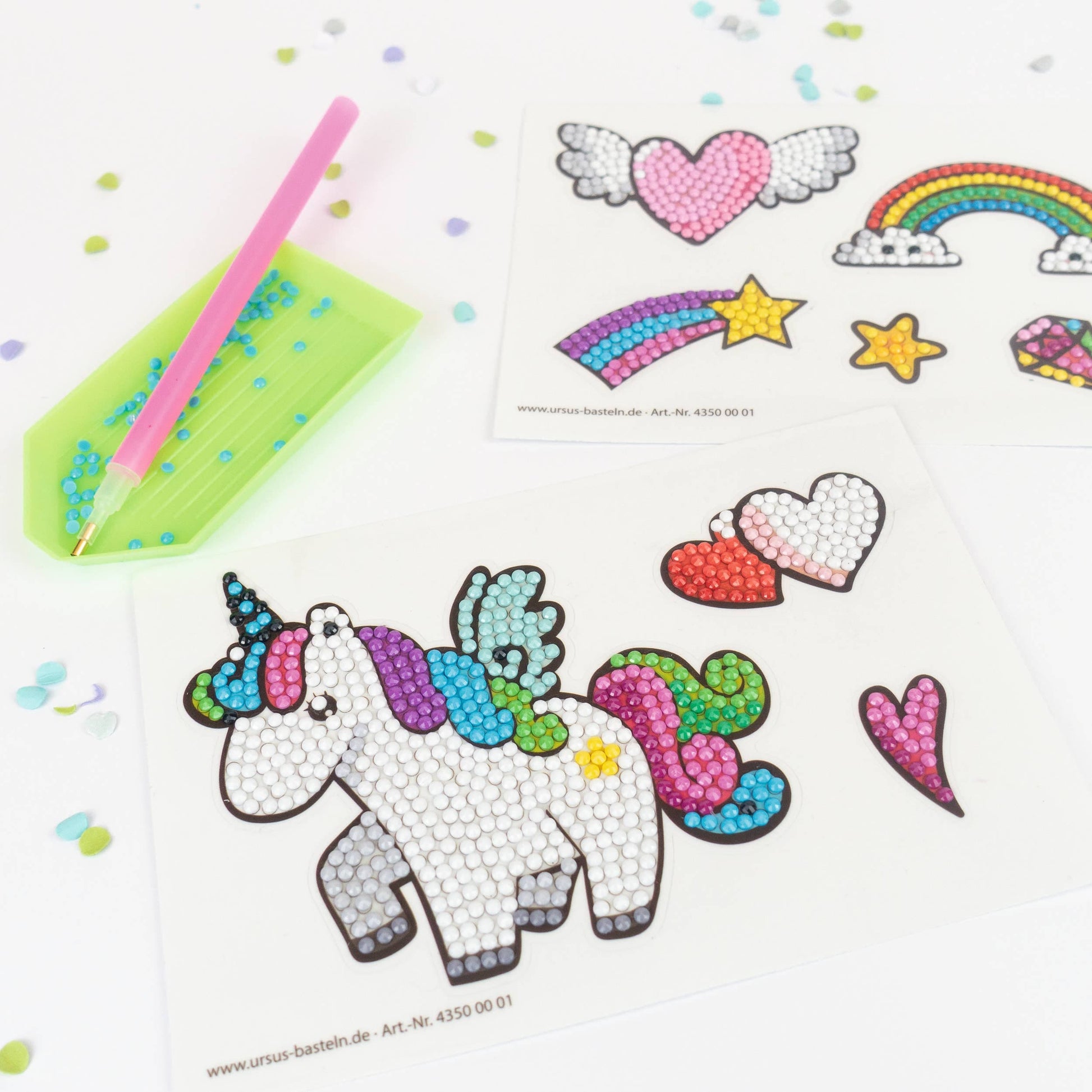 Villem Teemantmosaiigi kleebiste loovkomplekt - Ükssarvikud URSUS®